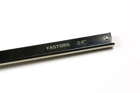 Close-up of serrated steel rail from 24 Inch Bar Clamps For Woodworking, 2 Pack Quick Release Adjustable Clamps With 2.5 Inch Throat