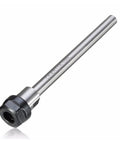 Heavy Duty CNC Straight Shank Extension Rod 8mm for Milling Machines, sturdy steel construction, ideal for precise threading.