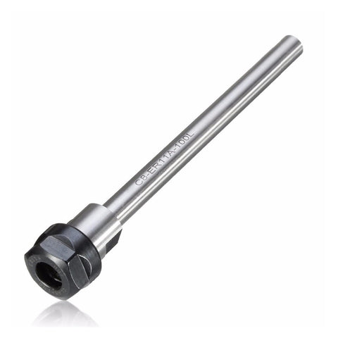 Heavy Duty CNC Straight Shank Extension Rod 8mm for Milling Machines, sturdy steel construction, ideal for precise threading.