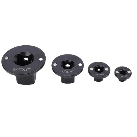 Top Tier 4 Piece Low Impact Socket Adapter Set With Magnetic Drive Ratchet Converter Kit And Compact Wrench Adapters For Quick Size Swap From Quarter To Inch Drivers Perfect For Tight Spaces, black steel adapters