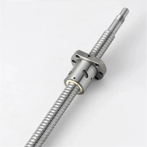 End Machined Ball Screw With Flange And Single Ball Nut For CNC And 3D Printer Linear Motion, Customizable Size SFU1204, 250mm Travel
