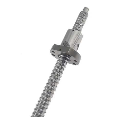 Lead Screw 1605 Ball Screw With Flanged BK BF12 Single Ball Nut, High Precision C7, Smooth Low Backlash, Steel Build, Side View
