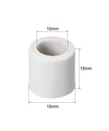 Ceramic insulation tube, white alumina porcelain, 10mm bore and 15mm outer diameter for heating elements