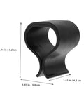Black plastic clip with dimensions, part of 24 Pack Patio Wicker Furniture Clips Easy Fit No Fuss Small Rattan Sofa Clamps for Outdoor Sectional Couches