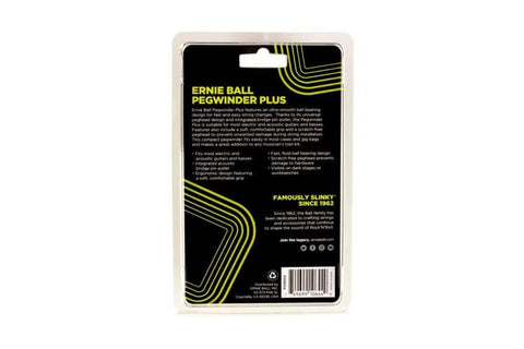Back packaging of Pegwinder Plus String Winder For Guitar With Ultra Smooth Ball Bearing Action Non Scratch Universal Head Ergonomic Grip