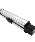 Kickass Precision Ball Screw And Linear Guide Rail Kit With Sealed Sliding Table shows aluminum rails and motor for CNC applications.