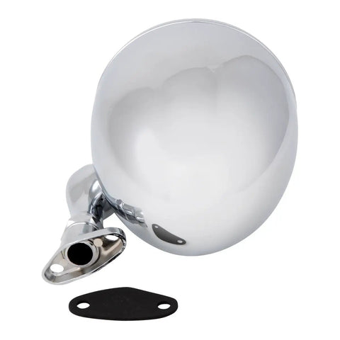 Chrome Teardrop Dummy Spot Light 5 Inch Diameter With Clear Lens, Decorative Show Light For Classic Cars, Heavy Gauge Chrome Steel Housing, Non Functional Exterior Accent