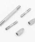 Top Shelf Four Piece Double Ended Pin Vise Micro Drill Kit With Kickass White Steel Bits In A Secure Hex Grip for small repairs.