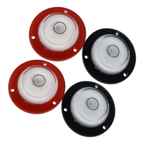 Sumsoctober 2pcs Round for spirit Level Bubbles Horizontal Measuring Kit in red and black, measuring tools for precision. 