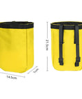 Yellow Compact 2L Nylon Waist Pack for Cave Exploration and Rock Climbing Water Resistant Tool Pouch with Belt Attachment