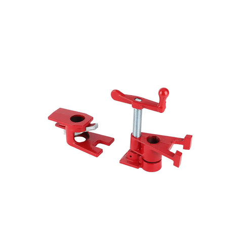Three Quarter Inch Pipe Clamp Hand Cranked Quick Clamp For Woodworking Vertical Clamping Galvanized Steel Construction Adjustable Length