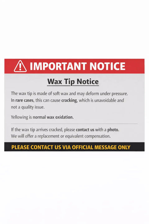Important notice about wax tips for 14 Piece Rhinestone Picker Kit Pro Grade With Dual Head Pens And Wax Tips.