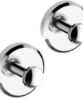 Diamond silver 2-pack no drill suction cup hooks for shower towels storage on tile glass