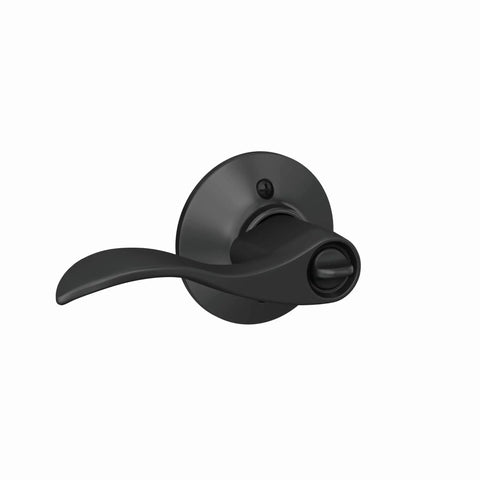 Accent Door Lever With Keyed Entry Lock In Matte Black Easy Install No Brainer Security For Front Or Back Doors Durable Steel Hardware