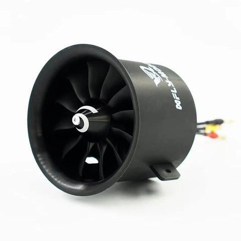 70mm 12 Blade EDF Ducted Fan With 6S Brushless Inrunner 2680 KV 2200 Motor for model jet aircraft, matte finish housing