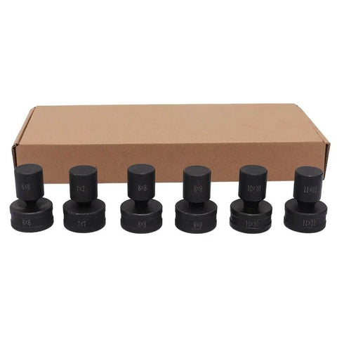 6-Piece Set Hydraulic Punching Square Dies For CH-70 Punching Machine, Includes 6x6mm to 11x11mm, with packaging box