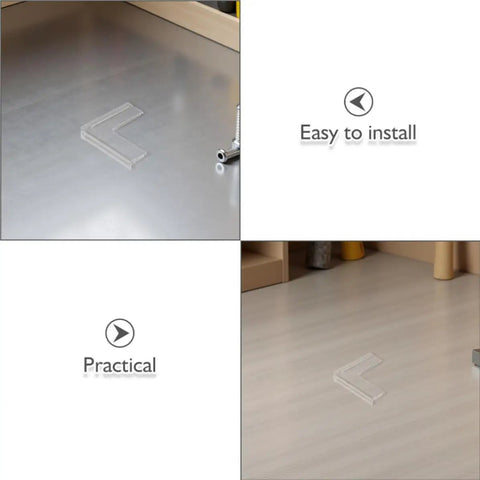 Eight Pack Silicone Window Corner Protectors for safety and injury prevention on table surface easy to install practical