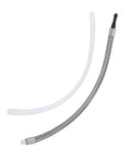 Go To Replacement Milk Tube For Coffee Makers Featuring Stainless Steel Hose And Opaque PC Jacket Anti Drip Build Fits We8 E6 D6 Z8 Z6 Appliances, showing stainless steel and opaque tube.
