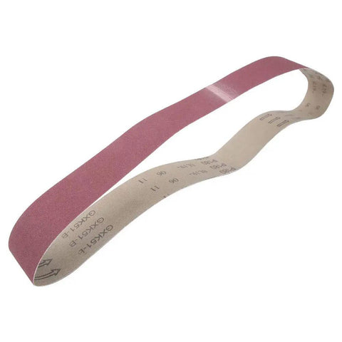 Beast Mode Heavy Duty Ten Pack Abrasive Sanding Belts For Circular Grinding and Quick Smoothing Aluminum Oxide 1220X50Mm Grit 120 displayed against a white background.