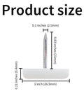 Top Shelf White Nylon Chair Leg Glides 24 Pack With Solid Metal Nails 1 Inch Heavy Duty Furniture Sliders showing size dimensions.