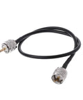 RF Coaxial Cable Connector UHF PL259 Male To PL259 Male RG58 Pigtail Cable 50cm For Antennas Radios Scanners Ham Transceivers And CB Gear