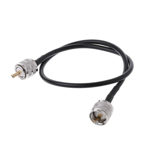 RF Coaxial Cable Connector UHF PL259 Male To PL259 Male RG58 Pigtail Cable 50cm For Antennas Radios Scanners Ham Transceivers And CB Gear