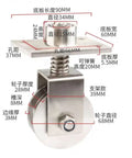 Beefy Heavy Duty 68mm V Groove Gate Wheels With Spring Loaded Caster Stainless Steel Sliding Track Rollers 550 Lbs Load Capacity H Shaped Gate Caster For Sliding Doors And Gates, 68mm wheel with base measurements