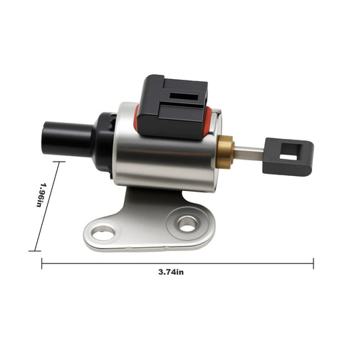 laffoonparts CVT transmission stepper motor replacement; metal housing with mounting flange and black connector