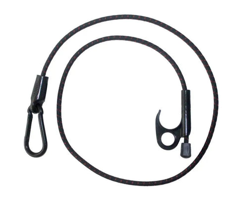 Heavy Duty Adjustable Bungee Cords With Hook And Carabiner, 48 Inch Unstretched, showing quick adjust hooks, nylon braid, 2 pcs