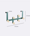 Slick Wall Mounted Coat Hooks And Door Hanging Multi Rack Heavy Duty Storage Easy Peasy Setup For Bedrooms Bathrooms Closets 35.5x15.5cm.
