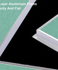 Slick Build Invisible Access Panel For Drywall Ceilings Featuring Rugged Aluminum Frame and Easy Peel Split Cover. Close up on aluminum frame.