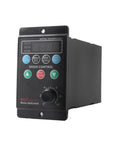Front view of single phase to three phase VFD inverter for spindle motors, 220V 0.75kW 1HP with speed control panel.