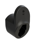 Rugged EV Charger Cable Holster For J1772 Connectors; black wall mount for tangle-free storage of charging cable.
