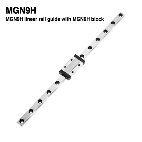 Beefy 700mm MGN9 Linear Sliding Rail Guide With MGN9H Carriage Block for CNC Machines and 3D Printers Bearing Steel Rails