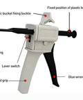 One To One Glue Gun For Epoxy Resin 50ml showing components like hand grip, lever switch, and glue wrench, DIY Friendly Manual Dispenser Kit.