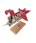 Stirling Air Ship Model Kit for Steampunk Fans DIY Metal Flying Machine with External Combustion Engine on Wooden Base