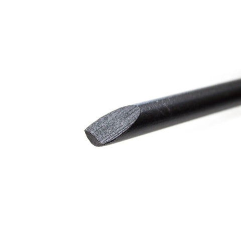 Close-up of tip of Beefy Heavy Duty Garden Spading Fork With Fiberglass Handle And Poly D Grip For Digging Turning Soil And Compost Aeration Root Crops Durable Steel Tines 44 Inch Made In The USA Yard Tool