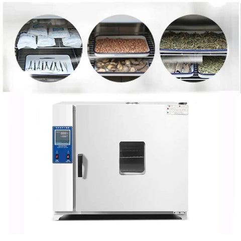 Heavy Duty 16L Digital Lab Drying Oven With Intelligent PID Temp Controller And Hot Air Circulation For Precision Heating Up To 300°C, showing internal samples.