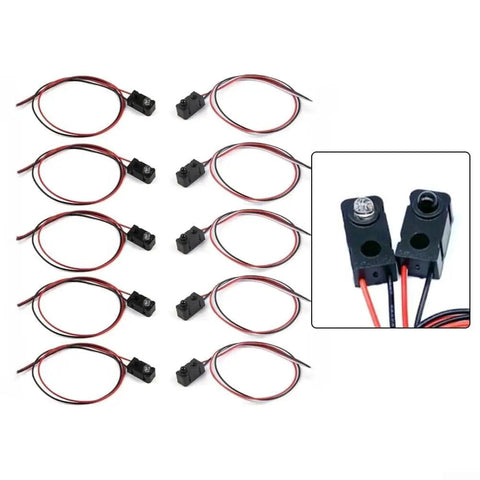 Five Pack Infrared Break Beam Sensor Modules With Through Beam Photoelectric Switches, NPN Output, 3mm or 5mm LED