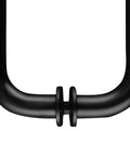 Close-up view of Six Inch Oil Rubbed Bronze Tubular Back To Back Pull Handle With Metal Washers BM Series Center To Center Spacing