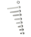 A2 Stainless Steel Hex Socket Screws And Nuts Kit With 200 Screws And 100 Nuts For Home And Office Repairs, assorted cap head screws