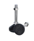 Adjustable Lathe Leg Set with Threaded Leveling Feet Swivel Base Articulating Leveling Legs and Furniture Glide Pads