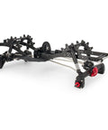 Beefy Carbon Fiber LCG Chassis Kit With 3mm Rails 8mm Delrin Skid Plate And CMS Servo Panhard Mount for 1 to 10 RC Crawlers assembly view