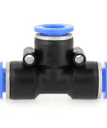 Front view of 10 Pack Push To Connect Pneumatic Fittings 10mm 3 Eighth Inch Plug And Play Quick Connectors For Air Lines No Tools Needed