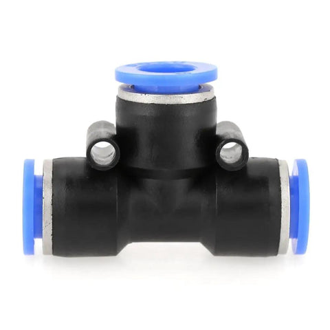 Front view of 10 Pack Push To Connect Pneumatic Fittings 10mm 3 Eighth Inch Plug And Play Quick Connectors For Air Lines No Tools Needed