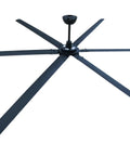 78 Inch Six Blade Ceiling Fan Powered By A Durable Brushless Dc Motor with a sleek black design and wide blades for optimal airflow.