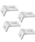 90 Degree Solar Panel Mounting L Bracket For RVs, Boats, And Off Grid Roofs Aluminum Alloy Silver Finish 4-pack