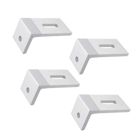 90 Degree Solar Panel Mounting L Bracket For RVs, Boats, And Off Grid Roofs Aluminum Alloy Silver Finish 4-pack
