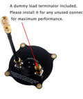 5.8GHz Triple Feed Patch Antenna With 9.4dBi High Gain For FPV Racing Drones, Directional Circularly Polarized LHCP RHCP, 50 Ohm SMA Dummy Load Terminator, Compatible With Eachine EC800D, Pack Of 2, showing dummy load terminator installation instruction.