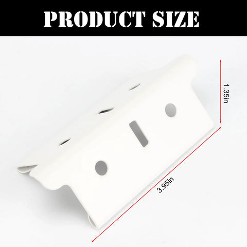 4 Pack Post Coupling Connectors For Muscle Rack Shelving System, Heavy Duty Steel Post Inserts That Create Stable Shelf Columns And Reliable Interlock Between Units. White steel post coupling connector, 3.95 x 1.35 in